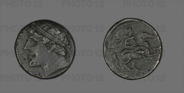 Coin Portraying King Hieron II, 274/216 BC (Reign of Heiron II), Greek, Syracuse, Bronze, Diam. 2.7 cm, 16.80 g