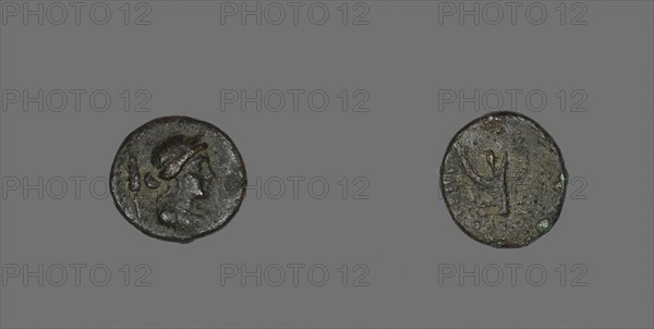Hexas (Coin) Depicting the Goddess Demeter, after 241 BC, Greek, Greece, Bronze, Diam. 1.7 cm, 3.21 g
