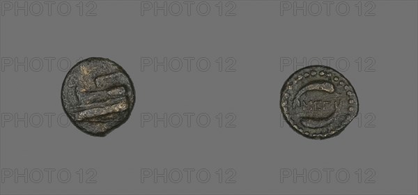 Coin Depicting a Ship’s Prow, after 307/243 BC, Greek, Greece, Bronze, Diam. 1.5 cm, 2.59 g