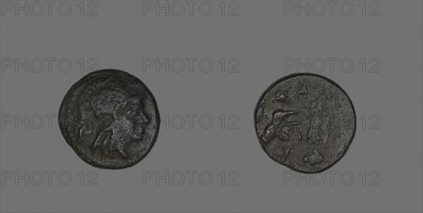 Coin Depicting the Goddess Athena, 277/239 BC or 229/220 BC, Greek, Greece, Bronze, Diam. 1.9 cm, 5.96 g