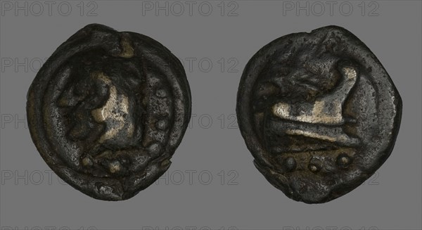 Quadrans (Coin) Depicting the Hero Hercules, 225/217 BC, Roman, Italy, Bronze, Diam. 4.5 cm, 77.39 g