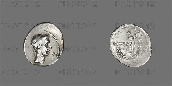Denarius (Coin) Portraying Julius Caesar, 43 BC, Roman, minted in Rome, Italy, Silver, Diam. 2.1 cm, 3.66 g