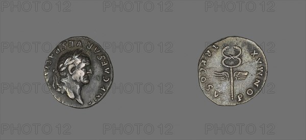 Denarius (Coin) Portraying Emperor Vespasian, AD 74, Roman, minted in Rome, Roman Empire, Silver, Diam. 1.9 cm, 3.04 g