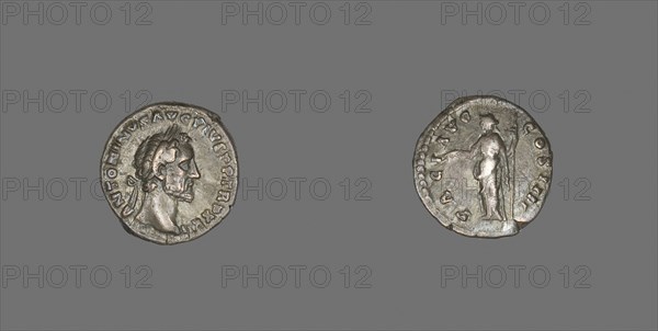 Denarius (Coin) Portraying Emperor Antoninus Pius, AD 160, Roman, minted in Rome, Roman Empire, Silver, Diam. 1.8 cm, 3.25 g