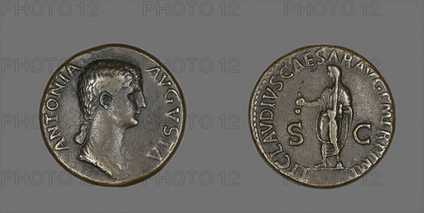 Dupondius (Coin) Portraying Antonia, AD 50/54, Roman, Roman Empire, Bronze, Diam. 2.8 cm, 16.55 g