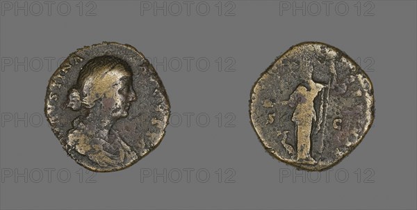 Coin Portraying Empress Faustina the Younger, AD 161/176, Roman, Roman Empire, Bronze, Diam. 2.5 cm, 13.08 g