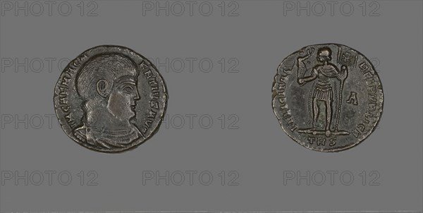 Coin Portraying Emperor Magnentius, AD 350/351, Roman, Roman Empire, Bronze, Diam. 2.2 cm, 5.71 g