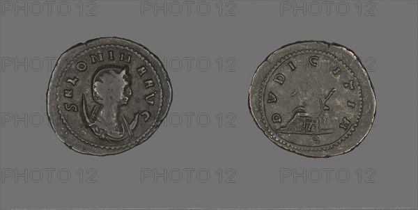Coin Portraying Empress Salonina, AD 256, Roman, Roman Empire, Bronze, Diam. 2.5 cm, 4.63 g