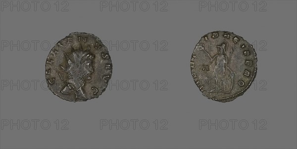 Coin Portraying Emperor Gallienus, AD 253/268, Roman, Roman Empire, Bronze, Diam. 2 cm, 2.37 g