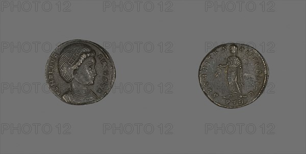 Coin Portraying Empress Helena, AD 305/306, Roman, Roman Empire, Bronze, Diam. 1.9 cm, 2.99 g