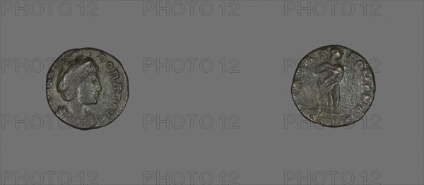 Coin Portraying Empress Theodora, AD 292/306, Roman, Roman Empire, Bronze, Diam. 1.4 cm, 1.47 g