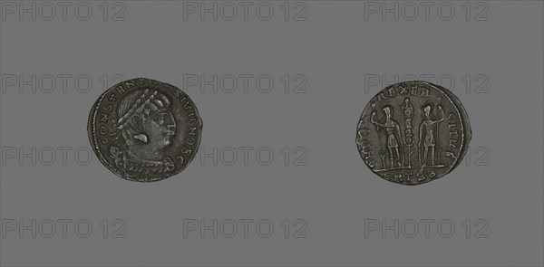 Coin Portraying Emperor Constantine II, AD 317/337, Roman, Roman Empire, Bronze, Diam. 1.7 cm, 1.76 g