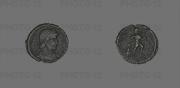 Coin Portraying Emperor Valentinian I, AD 364/375, Roman, Roman Empire, Bronze, Diam. 2 cm, 2.27 g