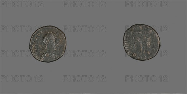Coin Portraying Emperor Arcadius, AD 383/408, Roman, Roman Empire, Bronze, Diam. 1.7 cm, 2.40 g