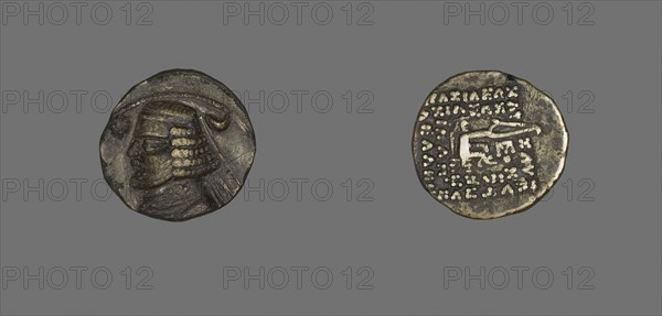 Drachm (Coin) Portraying King Orodes I, 57/37 BC, Persian, Parthia, Khorasan, Silver, Diam. 1.9 cm, 3.93 g