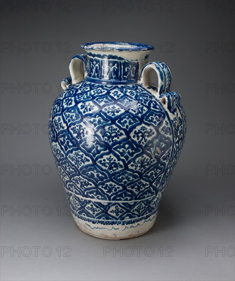 Vase, 1700/50, Talavera poblana, Puebla, Mexico, Puebla state, Tin-glazed earthenware, H. 55 cm (21 5/8 in.)