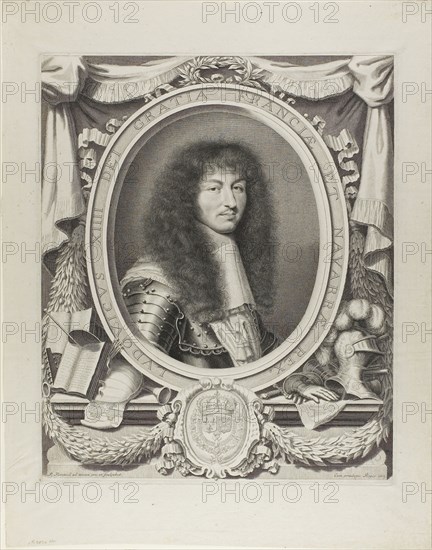 Louis XIV, 1663, Robert Nanteuil, French, 1623-1678, France, Engraving on paper, 405 × 334 mm (plate), 515 × 401 mm (sheet)