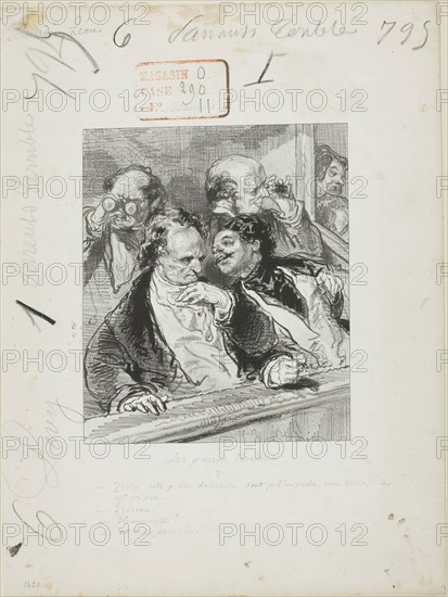 Les-Parents-Terribles series: Here is the little Dancer, 1852, Paul Gavarni, French, 1804-1866, France, Lithograph in black on ivory wove paper, 192 × 162 mm (image), 359 × 268 mm (sheet)