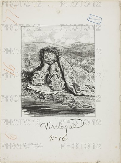 Les Propos de Thomas Vireloque: Young Europe (60 years old!, and worn out), 1853, Paul Gavarni, French, 1804-1866, France, Lithograph in black on cream wove paper, 202 × 163 mm (image), 358 × 264 mm (sheet)