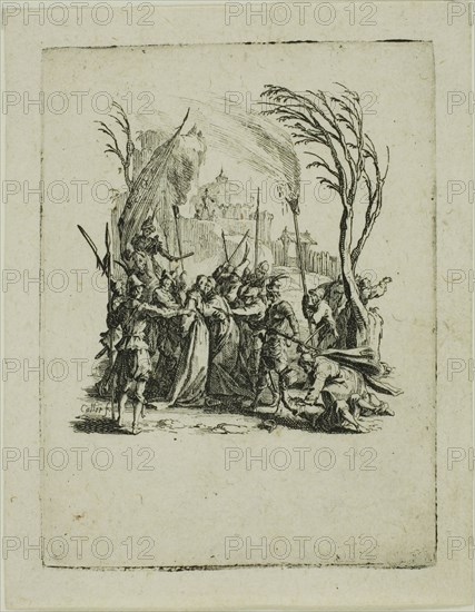 The Betrayal, from The Small Passion, 1624/31, Jacques Callot, French, 1592-1635, France, Etching on ivory laid paper, 77.5 × 58 mm