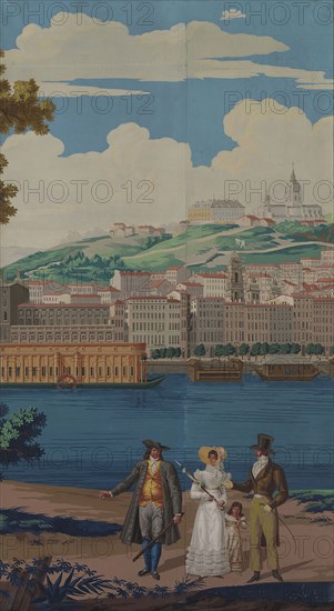 Wallpaper Panel, Early 19th century, France, Paper and polychrome paints, 170.2 × 94.6 cm (67 × 37 1/4 in.)