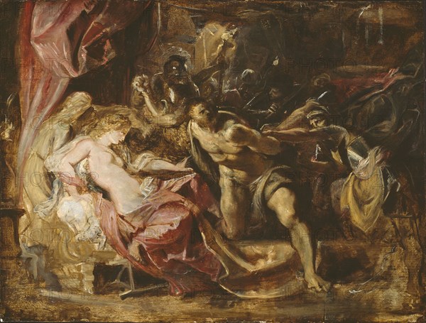 The Capture of Samson, 1609/10, Peter Paul Rubens, Flemish, 1577-1640, Flanders, Oil on panel, 19 3/4 × 26 1/8 in. (50.4 × 66.4 cm)