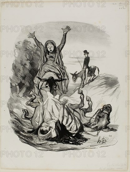 - Oh my God, Mama, mama!…….. For heaven’s sake….. my daughter, my daughter!!!, plate 26 from Pastorales, 1845, Honoré Victorin Daumier, French, 1808-1879, France, Lithograph in black on white wove paper, 271 × 236 mm (image), 350 × 265 mm (sheet)