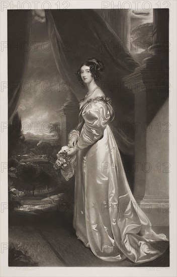 The Duchess of Richmond, 1842, George Raphael Ward (English, 1798-1879), after Sir Thomas Lawrence  (English, 1769-1830), published by Thomas McLean (English, active c.1790-1860), England, Mezzotint on paper
