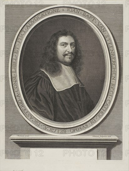 Jean Baptiste Van Steenberghen, 1668, Robert Nanteuil, French, 1623-1678, France, Engraving on paper, 325 × 246 mm (plate), 350 × 266 mm (sheet)