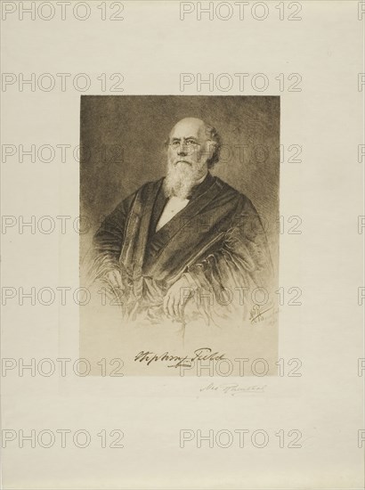 Portrait of Justice Stephen Field, 1890, Max Rosenthal, American, 1833-1918, United States, Etching in black on cream wove paper, 174 x 124 mm (image), 199 x 150 mm (plate), 302 x 226 mm (sheet)