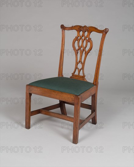 Side Chair, 1760/80, American, 18th century, Boston, Boston, Mahogany, white pine, and red gum, 94.6 × 57.8 × 47.6 cm (37 1/4 × 22 3/4 × 18 in.)