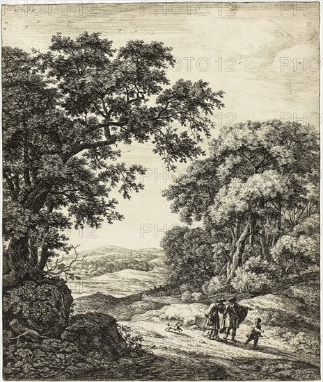 Hagar’s Departure, from Six Landscape Subjects from the Old Testament, 1650/60, Antoni Waterlo, Dutch, 1609-1690, Holland, Etching on paper, 292 x 246 mm