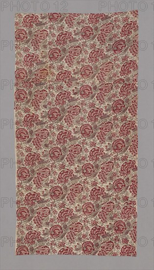 Cape Provencale (Dress or Furnishing Fabric), 1725/75, France, Cotton, plain weave, block printed, 192.7 × 95.3 cm (75 7/8 × 37 1/2 in.)