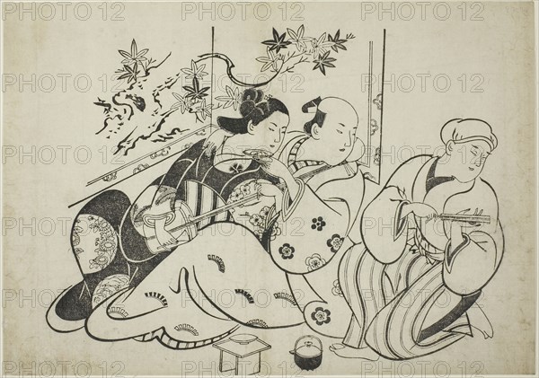 A Professional Baffoon, from a untitled series of 12 prints, c. 1710, Attributed to Torii Kiyonobu I, Japanese, 1664-1729, Japan, Woodblock print, oban, sumizuri-e, 26 x 36.8 cm (10 1/4 x 14 1/2 in.)