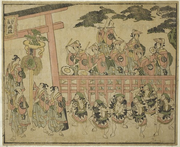 The Soga Festival, c. 1768, Torii Kiyomitsu I, Japanese, 1735-85, Japan, Color woodblock print, benizuri-e, 29.2 x 30.5 cm (11 1/2 x 12 in.)