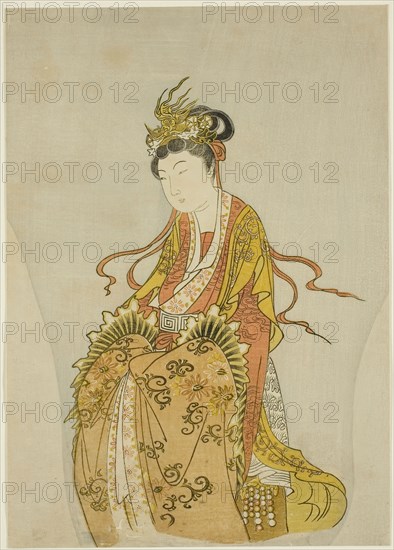 Incense That Revives the Image of the Dead, Lady Li, 1765, Attributed to Komatsuya Hyakki, Japanese, 1720–1793 (?), Japan, Color woodblock print, right sheet of chuban diptych (left sheet: 1925.2143), 27.6 x 19.6 cm