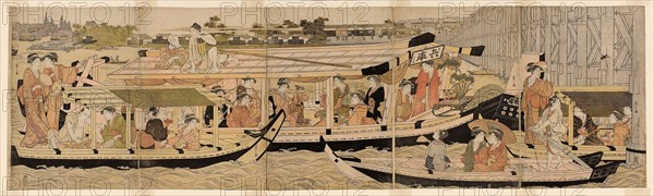 Pleasure Boats on the Sumida River, c. 1792, Chobunsai Eishi, Japanese, 1756–1827, Japan, Color woodblock prints, oban pentaptych, 14 1/2 x 50 1/2 in., Charles II, King of England, n.d., Cornelis Visscher, the Elder, Netherlandish, c. 1520-1586, Netherlands, Engraving on paper, 414 x 337 mm (image/plate), 518 x 370 mm (sheet), Charles Lewis Count Palatine, n.d., Cornelis Visscher, the Elder, Netherlandish, c. 1520-1586, Netherlands, Engraving on paper, 456 x 308 mm (image/plate), 518 x 376 mm (sheet), Mary daughter of Charles I, n.d., Cornelis Visscher, the Elder, Netherlandish, c. 1520-1586, Netherlands, Engraving on paper, 420 x 305 mm (image/plate),  512 x 365 mm (sheet)