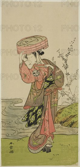 The Actor Segawa Yujiro (or Segawa Kikunojo III) in an Unidentified Role, c. 1774, Katsukawa Shunsho ?? ??, Japanese, 1726-1792, Japan, Color woodblock print, hosoban, 31.4 x 14.7 cm (12 3/8 x 5 13/16 in.)