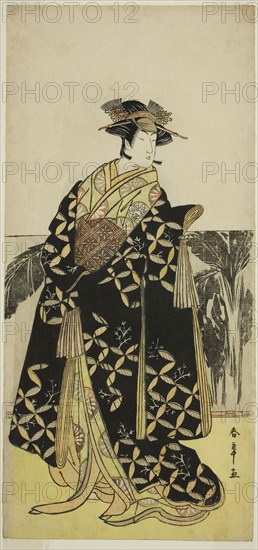 The Actor Nakayama Tomisaburo I in an Unidentified Role, c. 1788, Katsukawa Shunsho ?? ??, Japanese, 1726-1792, Japan, Color woodblock print, hosoban, 32.6 x 15 cm (12 13/16 x 5 7/8 in.)
