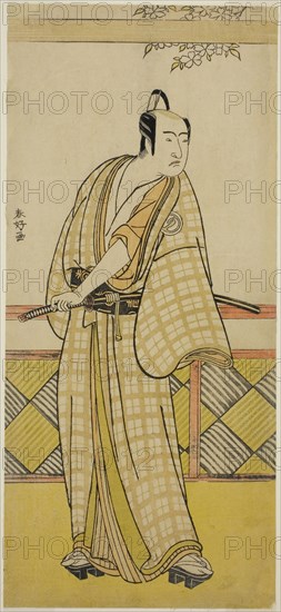 The Actor Sawamura Sojuro III in an Unidentified Role, late 1780s, Katsukawa Shunko I, Japanese, 1743-1812, Japan, Color woodblock print, hosoban, 30.8 x 13.9 cm (12 1/8 x 5 1/2 in.)