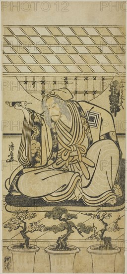 The Actor Ichikawa Danjuro V as Sansho Dayu (?), c. 1780, Torii Kiyonaga, Japanese, 1752-1815, Japan, Color woodblock print, hosoban, 30.3 x 13.3 cm