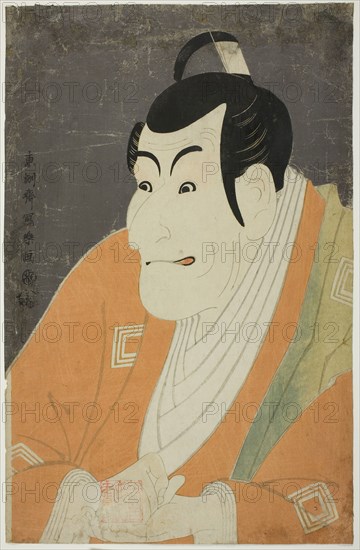 The actor Ichikawa Ebizo IV as Takemura Sadanoshin, 1794, Toshusai Sharaku ??? ??, Japanese, active 1794-95, Japan, Color woodblock print, oban, 38.1 x 24.6 cm (15 x 9 3/4 in.)