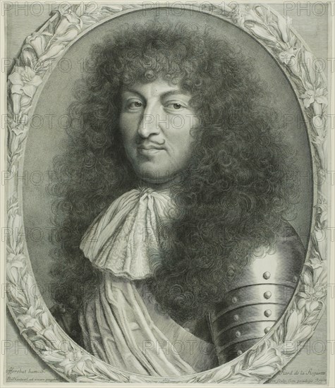 Louis XIV, 1669, Robert Nanteuil, French, 1623-1678, France, Engraving in black on paper, 498 × 422 mm (image), 502 × 427 mm (plate/sheet)