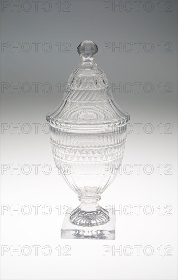 Covered Urn, 1810/30, England, Glass, 29.2 × 11.8 cm (11 1/2 × 4 5/8 in.), Untitled (Going Home), 1849/60, English, England, Albumen print, from the "Untitled Album