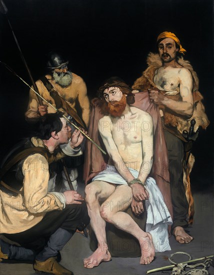 Jesus Mocked by the Soldiers, 1865, Édouard Manet, French, 1832–1883, France, Oil on canvas, 190.8 × 148.3 cm (74 7/8 × 58 3/8 in.)