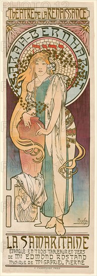 La Samaritaine, 1897, Alphonse Marie Mucha, Czech, 1860-1939, Czech Republic, Color lithograph from multiple stones on paper, 1,752 × 597 mm (sheet), Champagne Ruinart, 1896, Alphonse Marie Mucha, Czech, 1860-1939, Czech Republic, Color lithograph from multiple stones on tan wove paper, 590 × 1730 mm