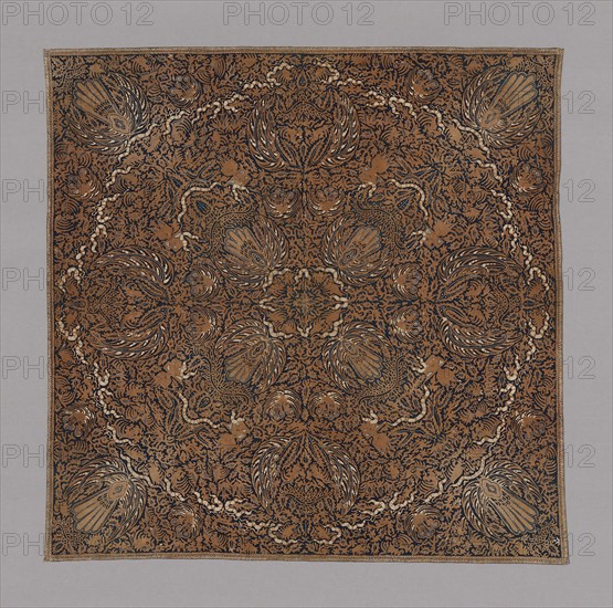 Iket (Headcloth), 19th century, Indonesia, Java, Java, Cotton, batik dyed, 105.4 x 107.9 cm (41 1/2 x 42 1/2 in.)