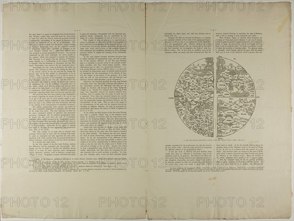 The Geographical Atlas of Ptolemy, 1889, Unknown Artist, English, 19th century, England, Woodcut nad letterpress in black on cream laid paper (folded)