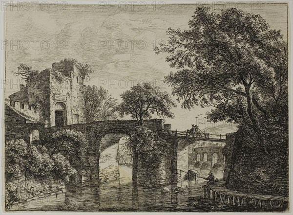 The Ruined Town, n.d., Anthoni Waterlo, Dutch, 1609-1690, Holland, Etching on paper, 153 x 127 mm (image), 156 x 128 mm (sheet)