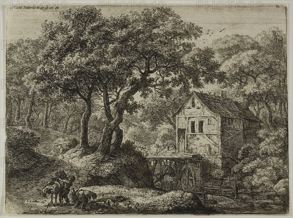 The Mill in the Wood, n.d., Anthoni Waterlo, Dutch, 1609-1690, Holland, Etching on paper, 151 x 204 mm (image), 154 x 206 mm (sheet)